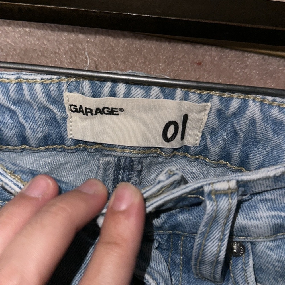 Garage Two Tone Color Block Mom Jeans - Picture 4 of 6